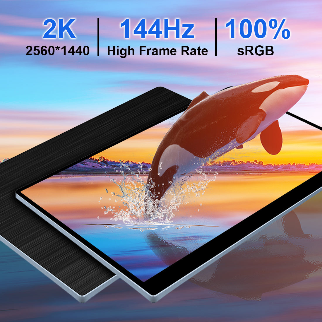 15.6 Inch IPS 2K 144Hz Touch Portable Monitor With USB C/ HDMI/ Mini DP Input (MG156-QT01)