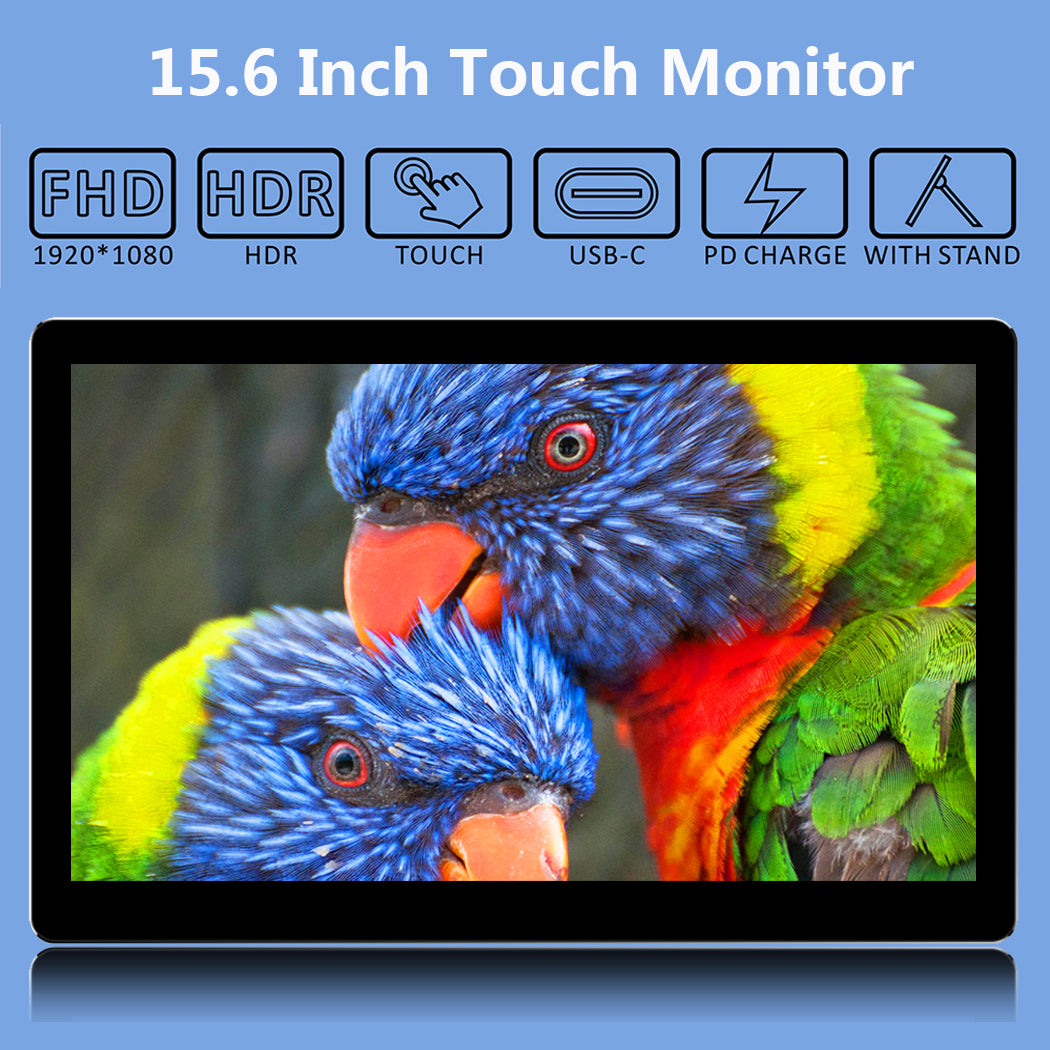 15.6 Inch IPS 1920*1080 USB-C With PD Fast Charge Portable Touch Monitor (T156I)