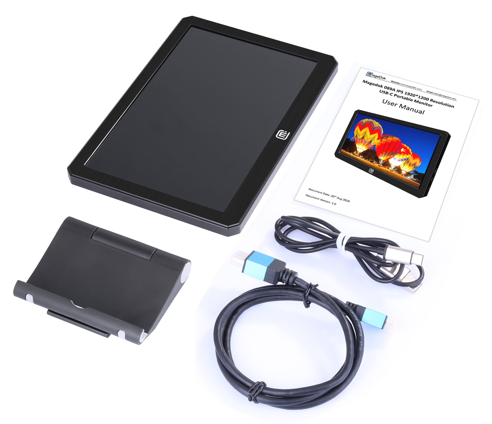 8.9 inch 1920 x 1200 IPS USB C/HDMI With USB C PD Fast Charge Portable Monitor (089A)