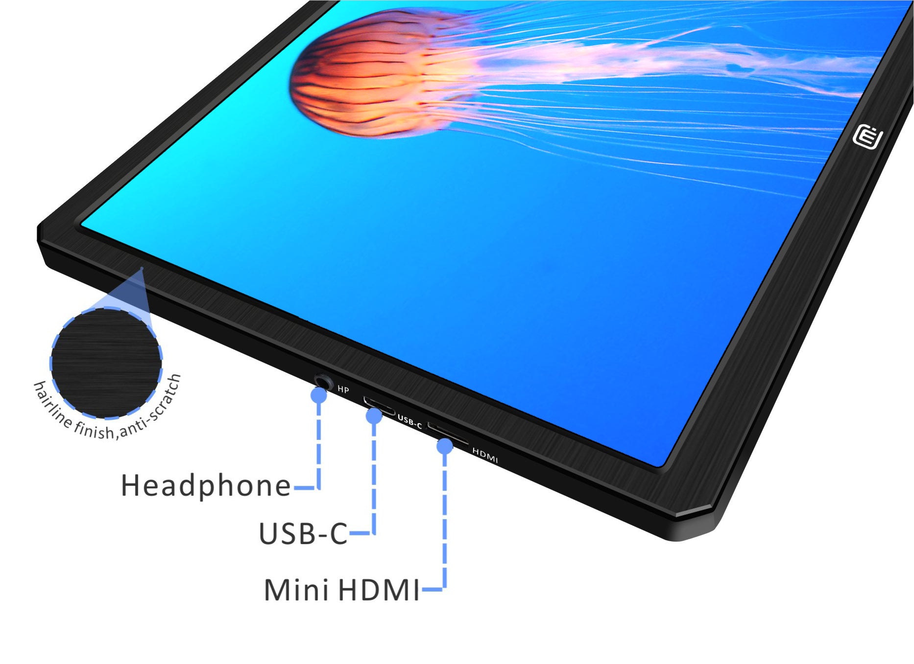 13.3 inch 2K IPS Quad-HD USB-C HDR Portable Monitor(1332K-3)
