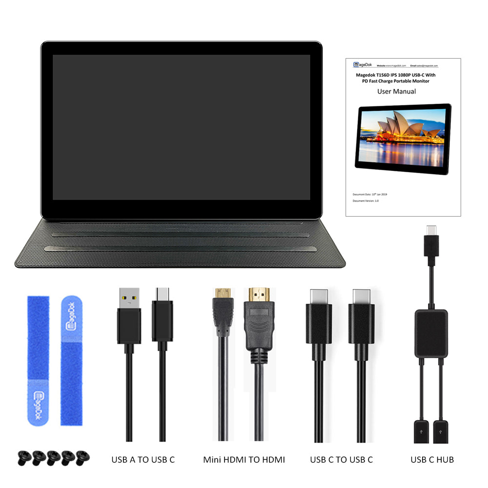 15.6 Inch IPS 1920*1080 USB-C  Portable Touch Monitor (T156D)